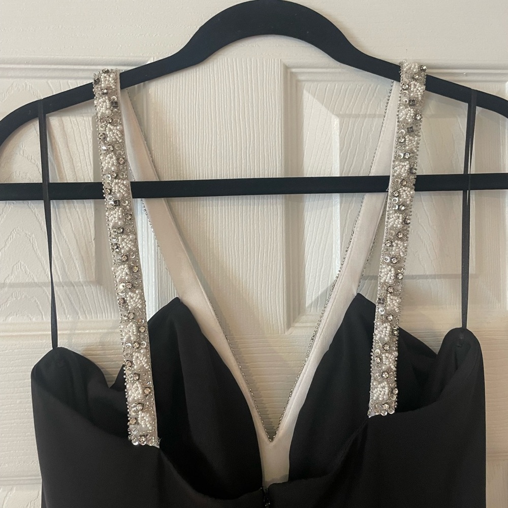 JS Boutique Black Dress with Embellished Straps - Picture 3 of 5